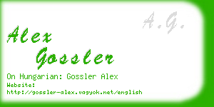 alex gossler business card